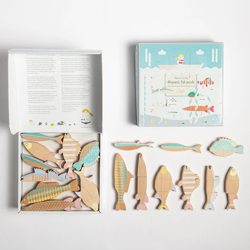 EPERFA - Magnetic fish puzzle - Wooden toys