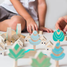 Lade das Bild in den Galerie-Viewer, EPERFA - Village building blocks - Wooden toys
