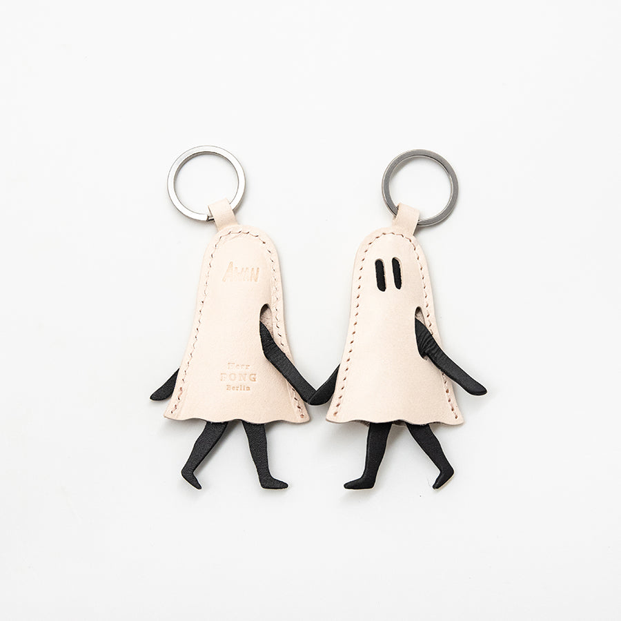 HERR PONG BERLIN - Little Ghost Leather Keychain